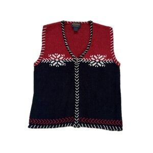 Woolrich zip front sweater vest M